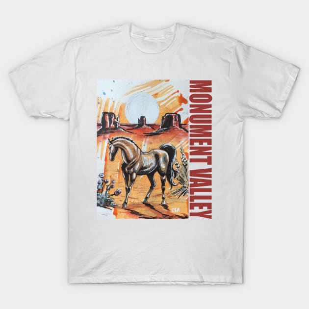 MONUMENT VALLEY HORSE T-Shirt by MasterpieceArt